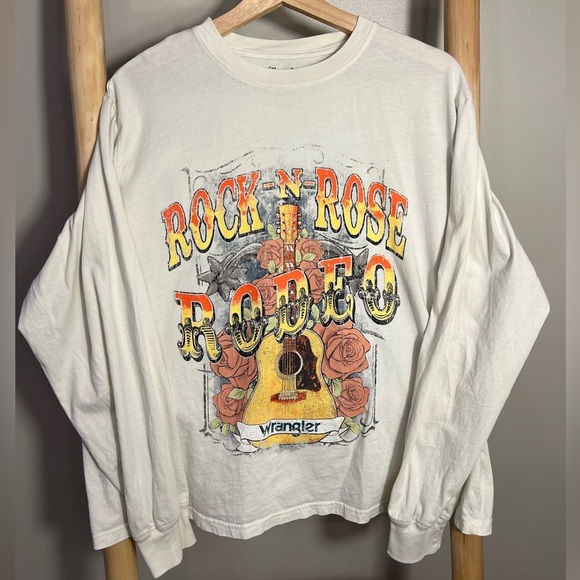 ✨Wrangler Medium Rock 'N Rose Rodeo Long Sleeve Shirt cream - Picture 4 of 10